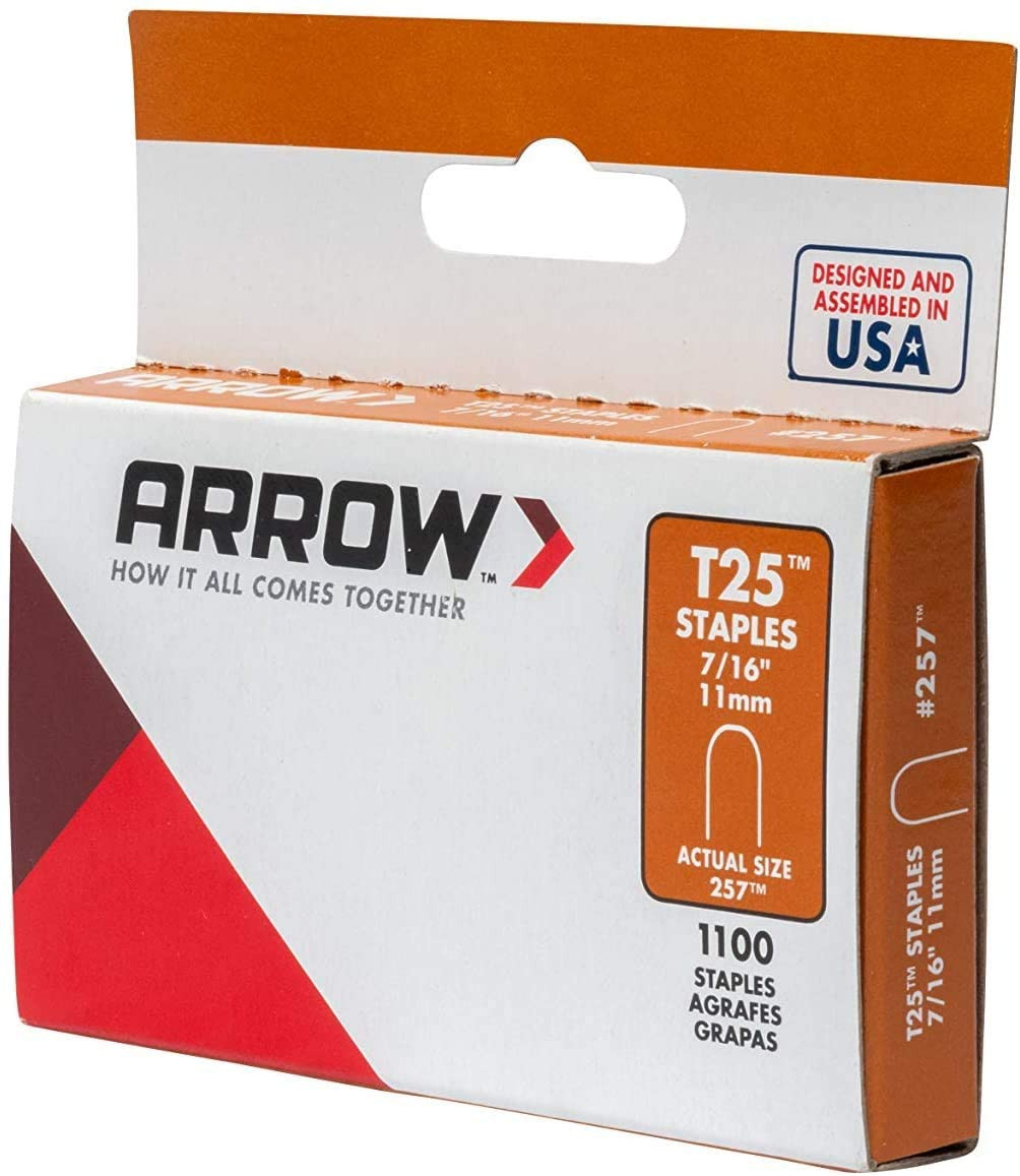 Arrow Heavy Duty T25 round Crown Staples for Cable and Low Voltage Wiring, 11…