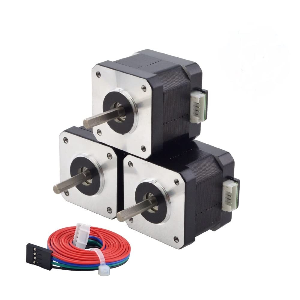 Bipolar Nema 17 Stepper Motor 1.5A 42Ncm 1.8° 4 Wires with 1m Cable – 3 Pack