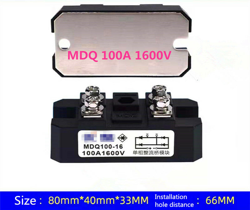 1Pc MDQ100A/200A/300A/400A/500A/1000A 1600V Single Phase Diode Bridge Rectifier