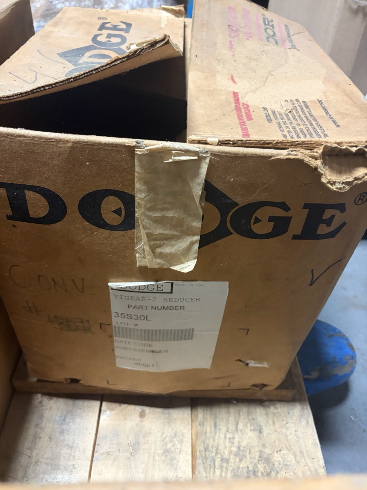 NEW DODGE 35S30L RIGHT ANGLE GEAR REDUCER 30:1 RATIO 58 RPM 3 HP