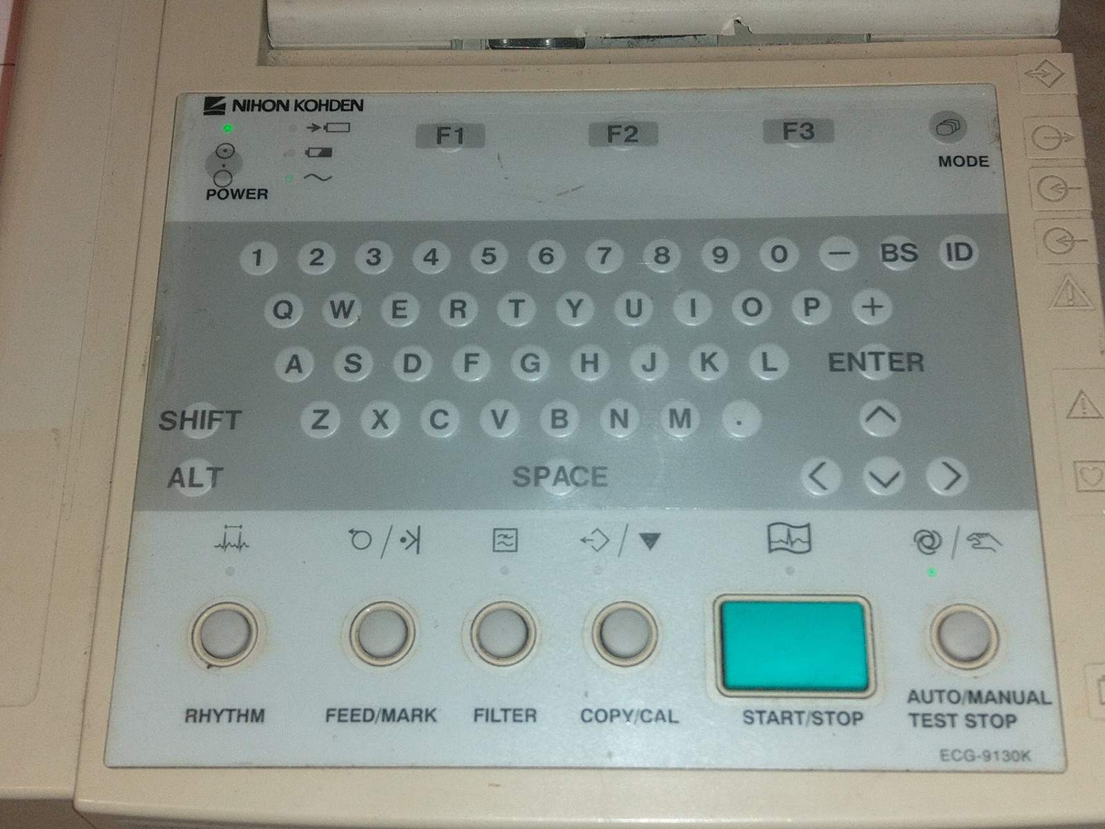 Nihon Kohden ECG-9130K CardioFax Q ECG / EKG Machine w/ Leads