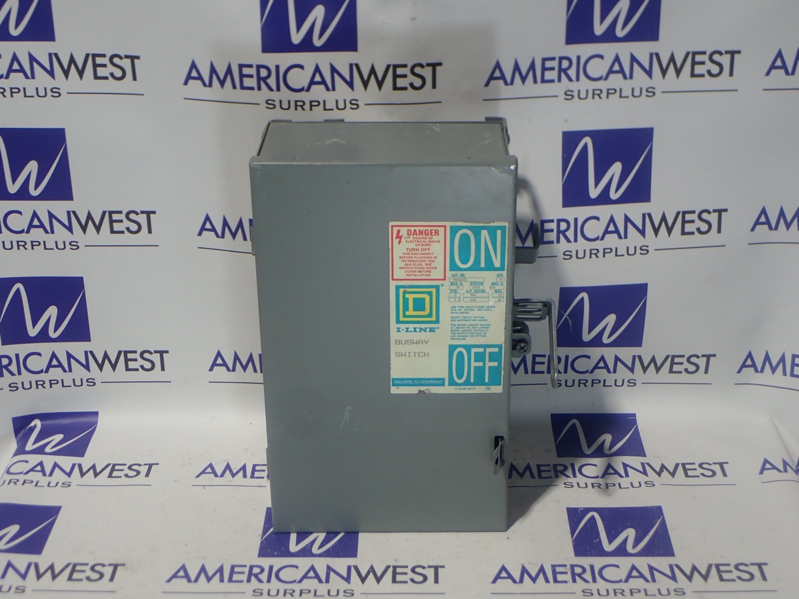 Square D PQ3603G Fusible I-Line Bus plug 30 amp 3 Pole 3W 3PH 600V BP225