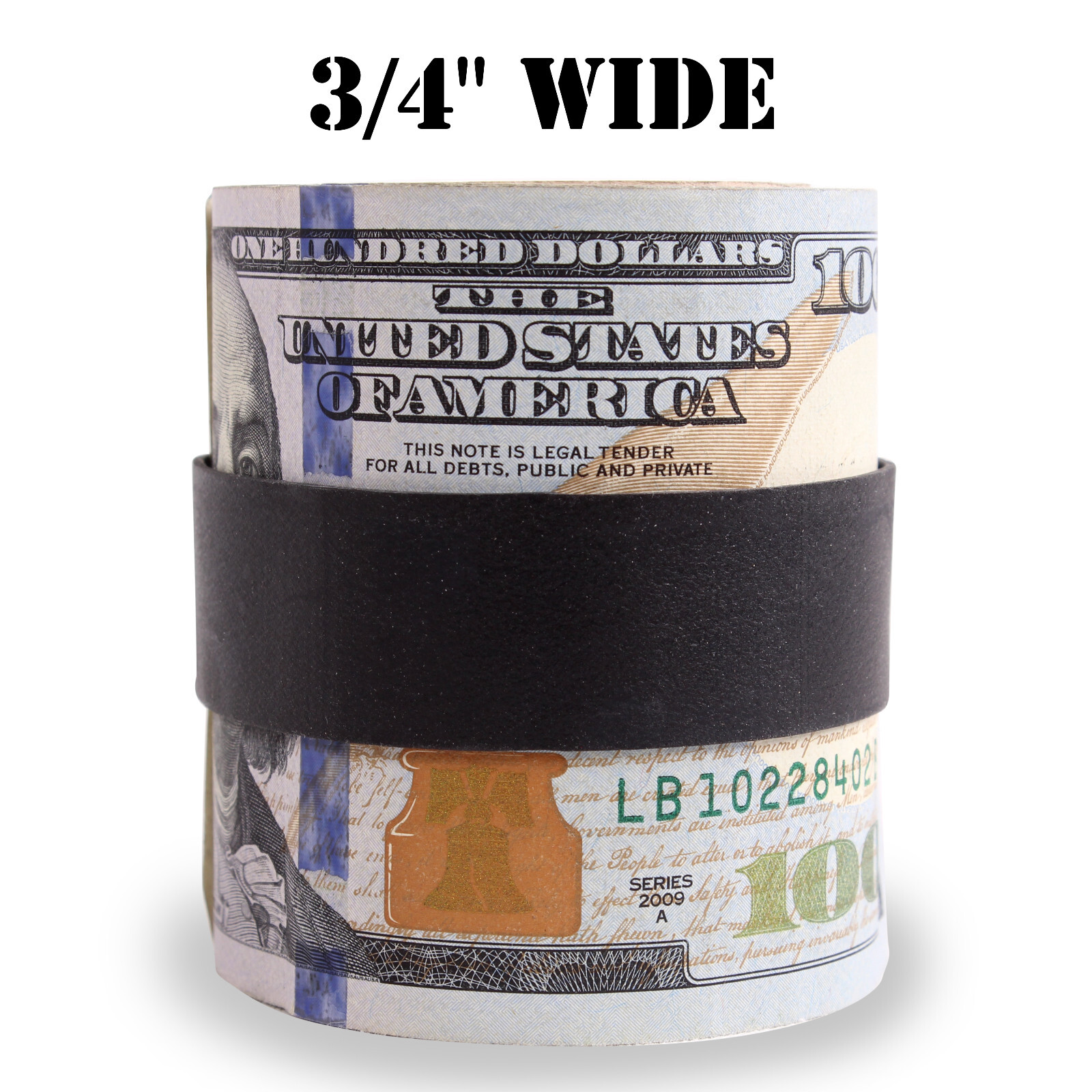 Black Extra Wide 3/4″ Fat Rubber Bands #94 .75 inch Large Made In USA Thick