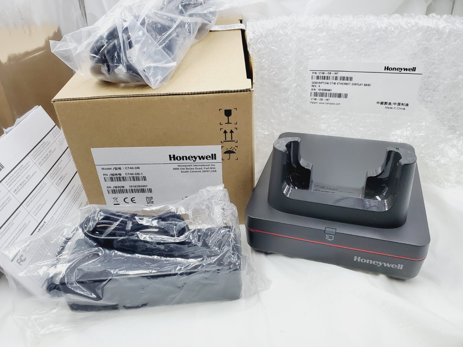 Honeywell CT40 Ethernet Display Base CT40-DB-INT CT40-DB-1 HDMI USB Non Booted