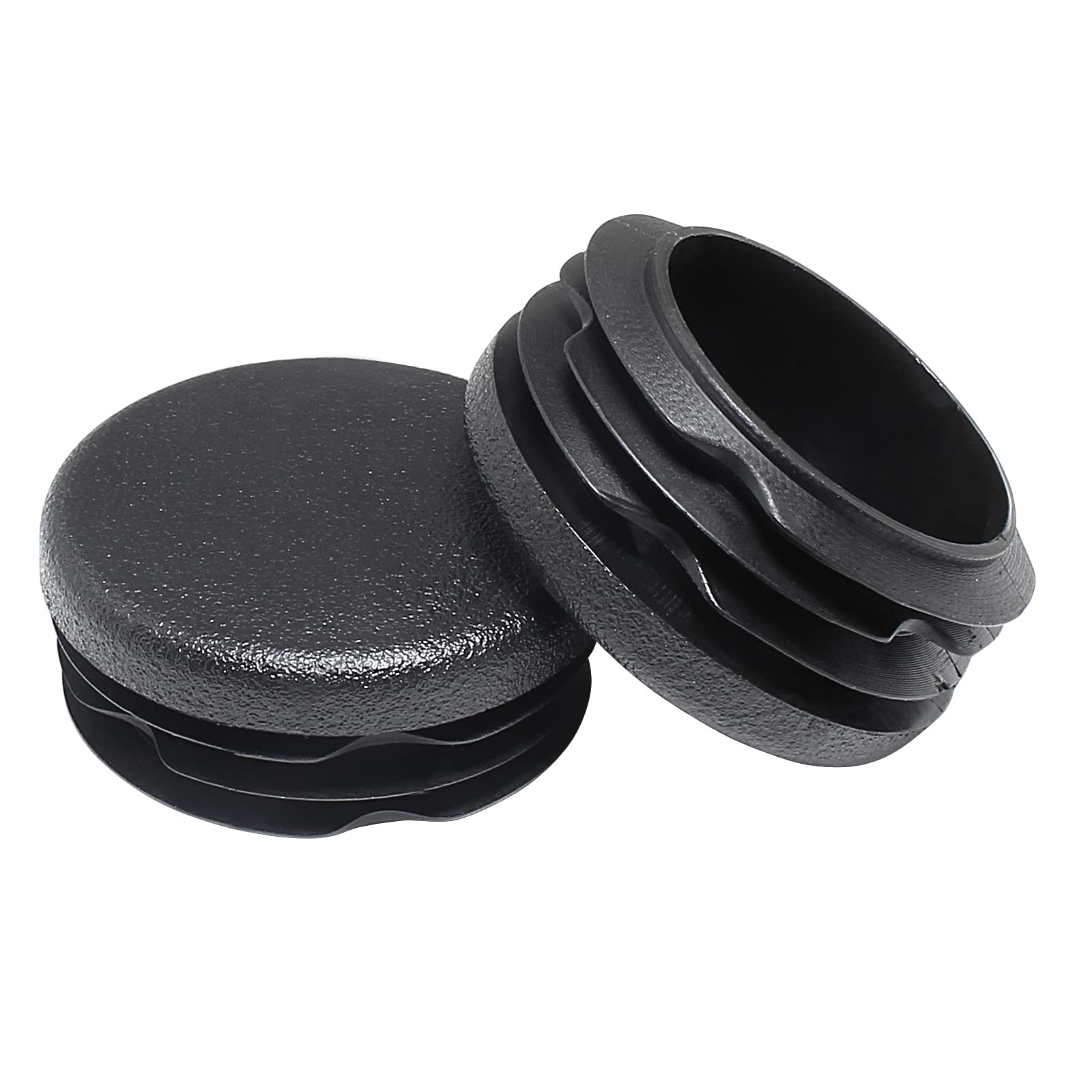 Litoexpe 12 Pieces 1-1/2 Inch Round Plastic Plug, Tubing Post End Caps Black …