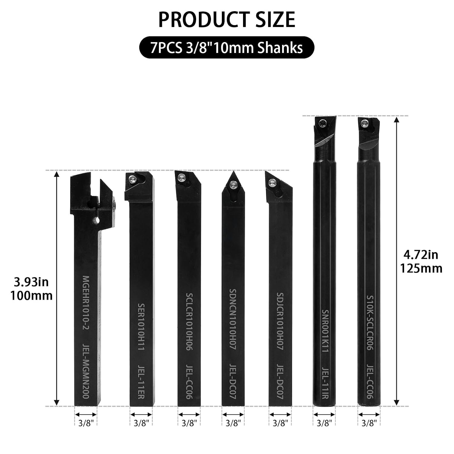 High-Quality 21-Pc Lathe Tool Kit: 40CR Steel Shanks & Inserts for Metal Cutting