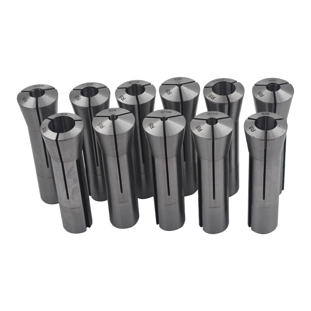 R8 Collet 11Pcs Set 1/8″ 3/16″ 1/4″ 5/16″ 3/8″ 7/16″ 1/2″ 9/16″ 5/8″ 11/16″ 3/4″