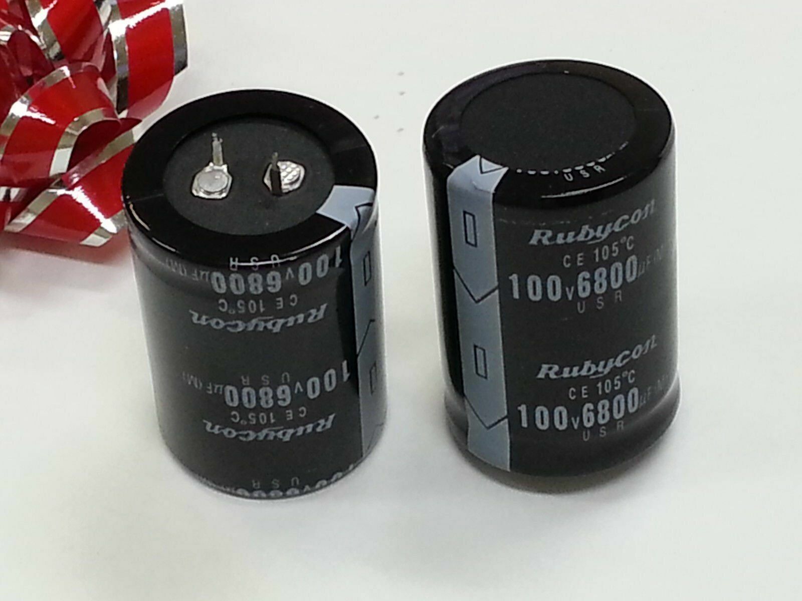 2 x 6800uF 6800mfd 100V Electrolytic Capacitor 105 degrees & USA SHIP HO