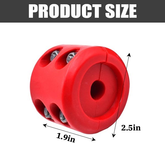 Red Winch Hook Stopper for ATV UTV Truck, Synthetic Rope Cable Save Color: Red