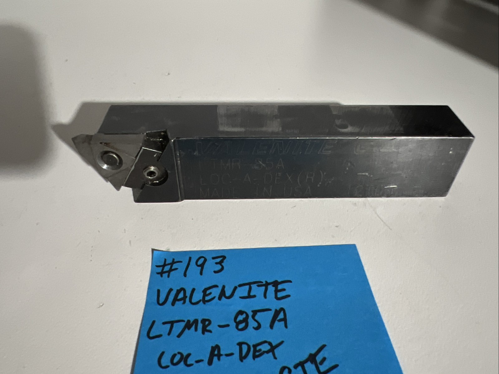 valenite LTMR-85A Indexi Carbide Lathe Toolholder 6”OAL 1-1.25 Shank Turn Thread