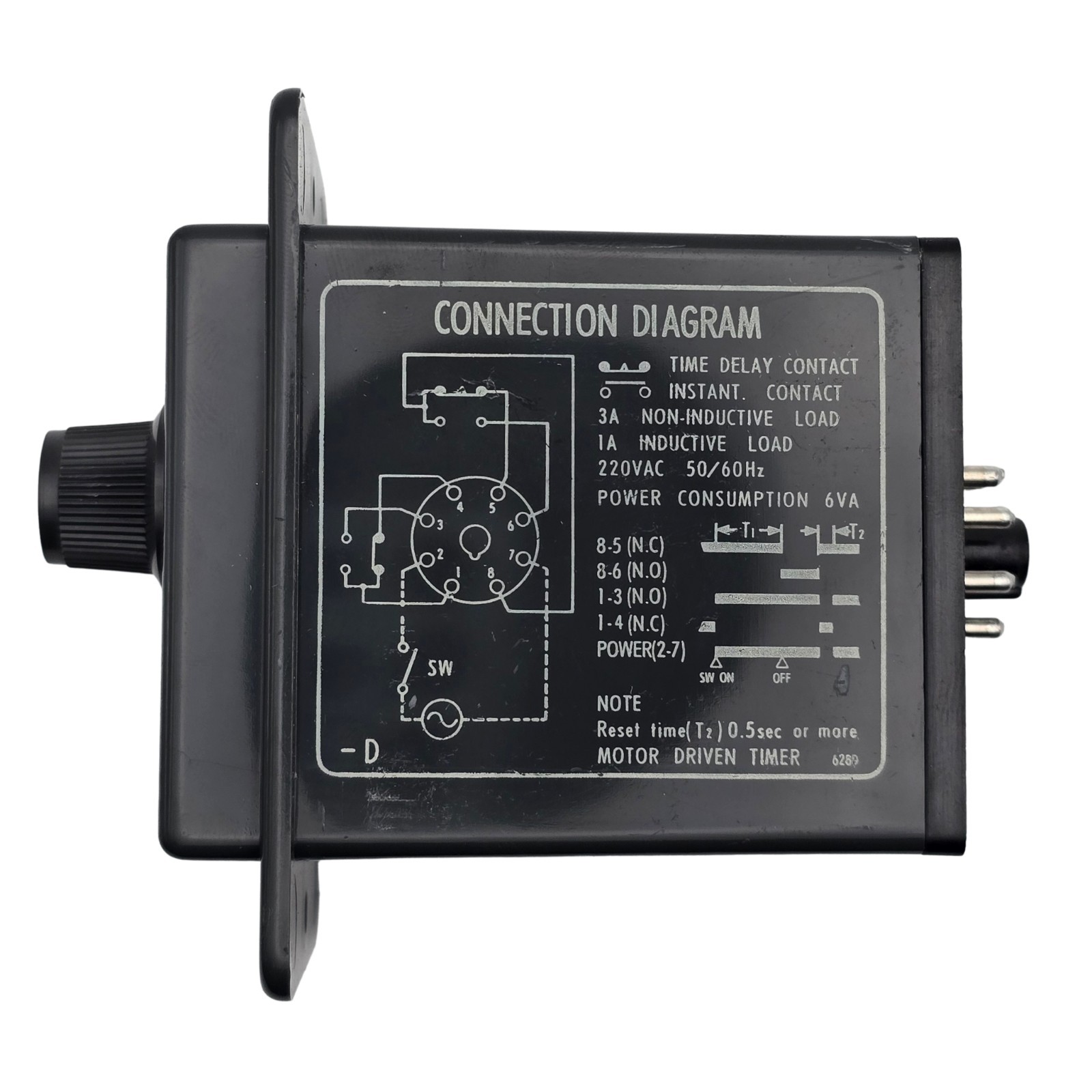 Omron STP-MYD-A1 120V AC 0-180 Minute Adjustable Time Delay Relay