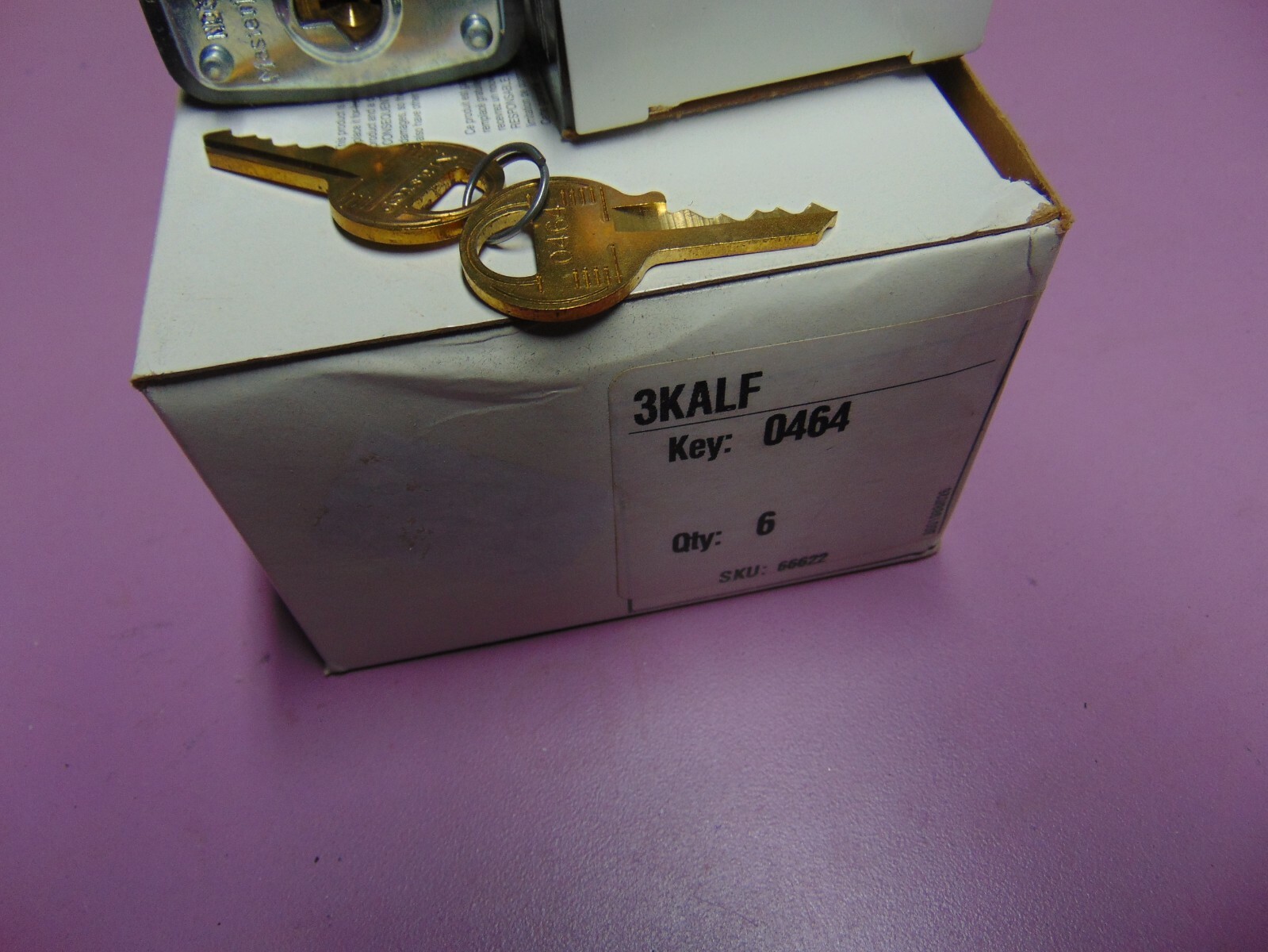 6 NEW MASTER 3KALF KEYED TO 0464 PADLOCK LOCKSMITH
