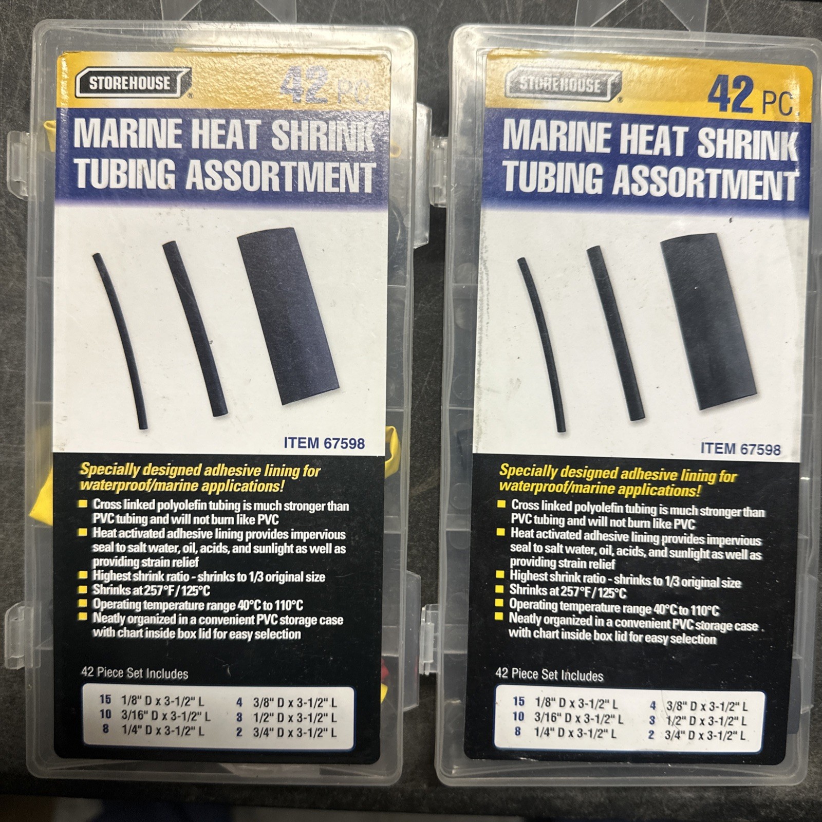 Heat Shrink Assortment Lot – Misc Pieces- New – All Sizes Shown – As Is Lot