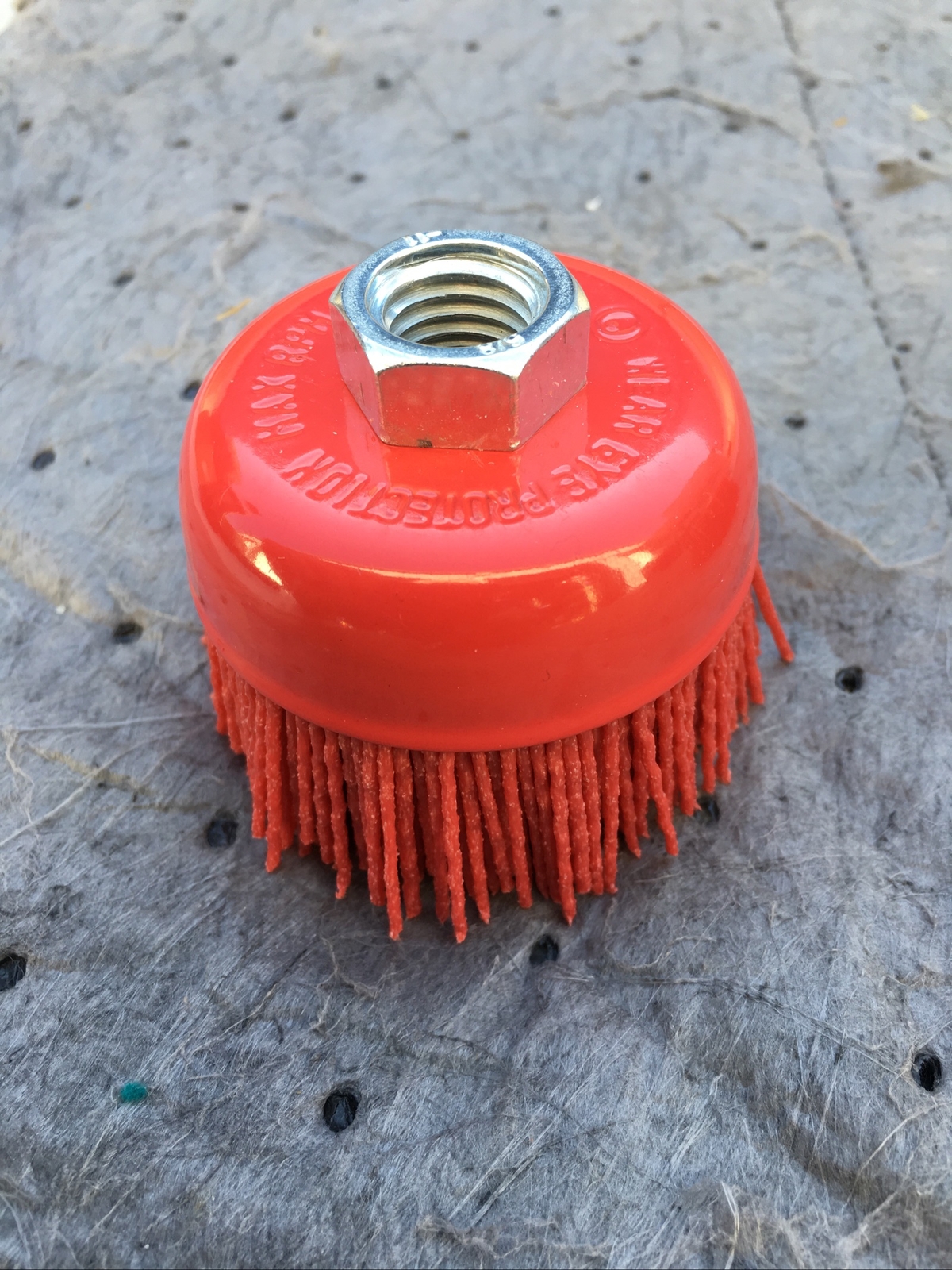 3″ Nylon Infused Abrasive Bristle Cup Brush Wheel Wire 5/8-11 Angle Grinder