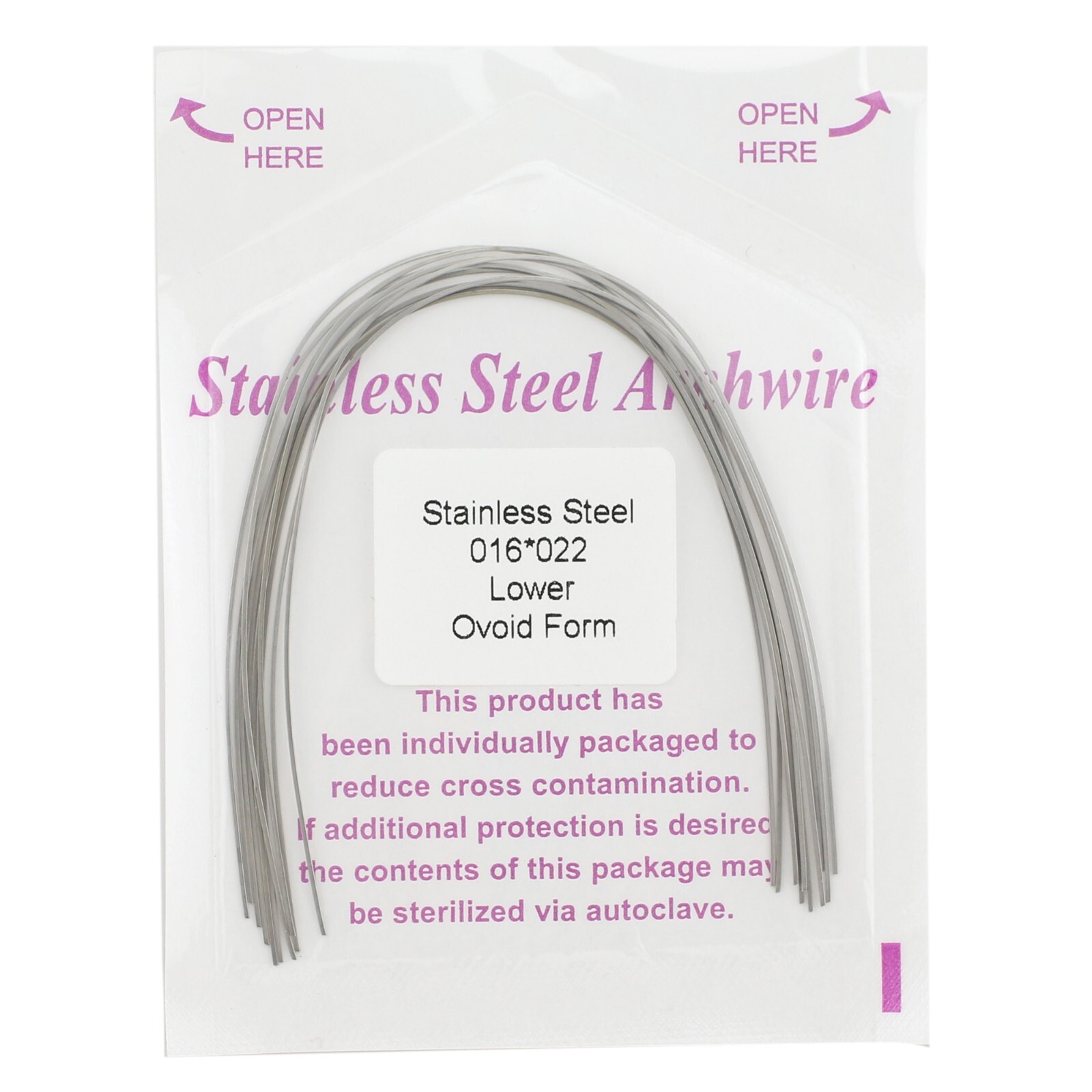 100pcs Dental Orthodontic Arch Wire Stainless Steel Ovoid Form Round Rectangular