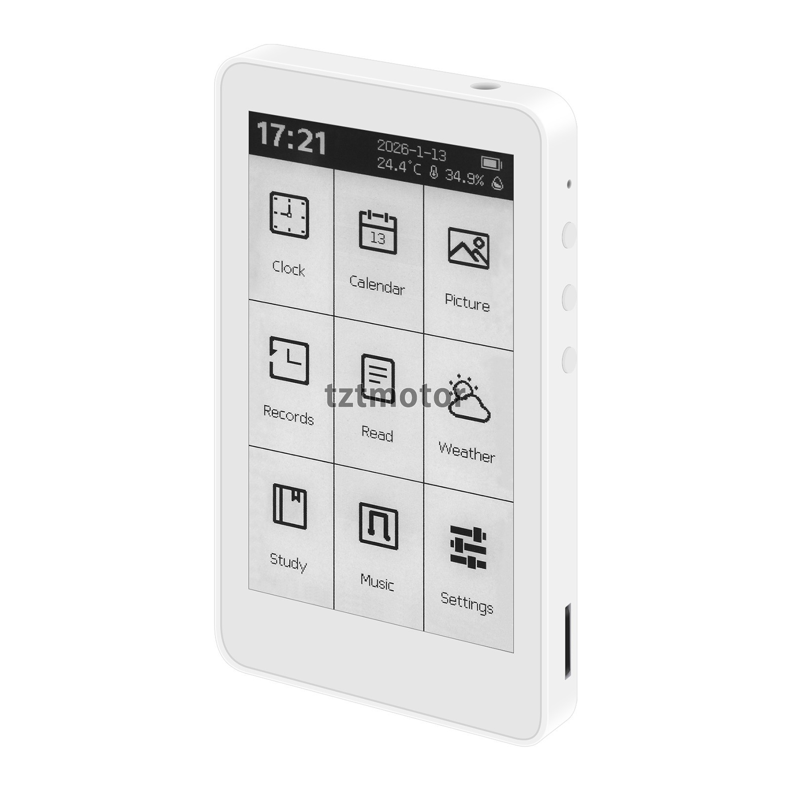 M3 Portable E-Book Reader 3.7 inch Touch Screen E-Paper Clock E-Ink Display