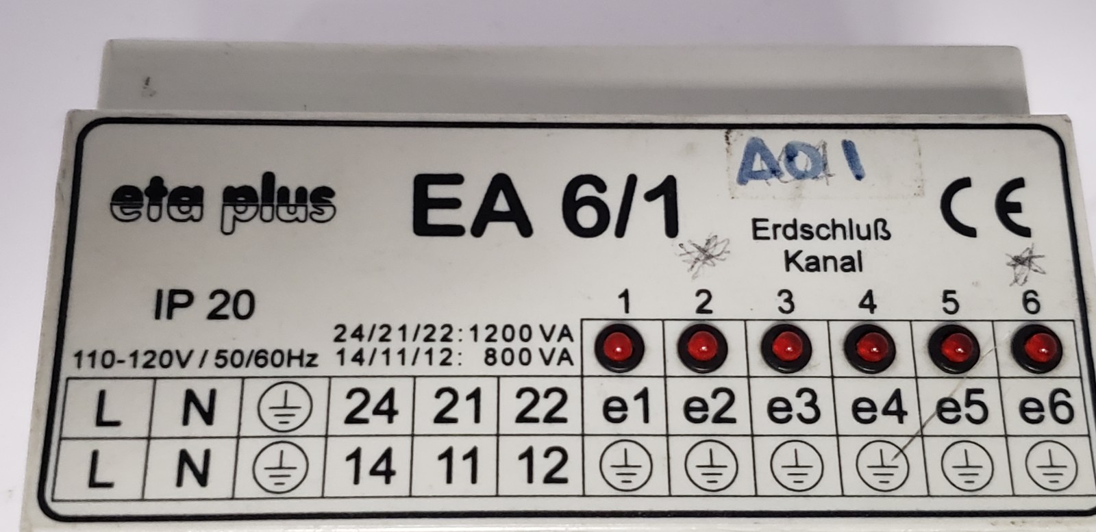 ETA PLUS EA 6/1 MONITOR CONVERTER CONTROLLER, 110-120V, 50/60Hz, IP 20