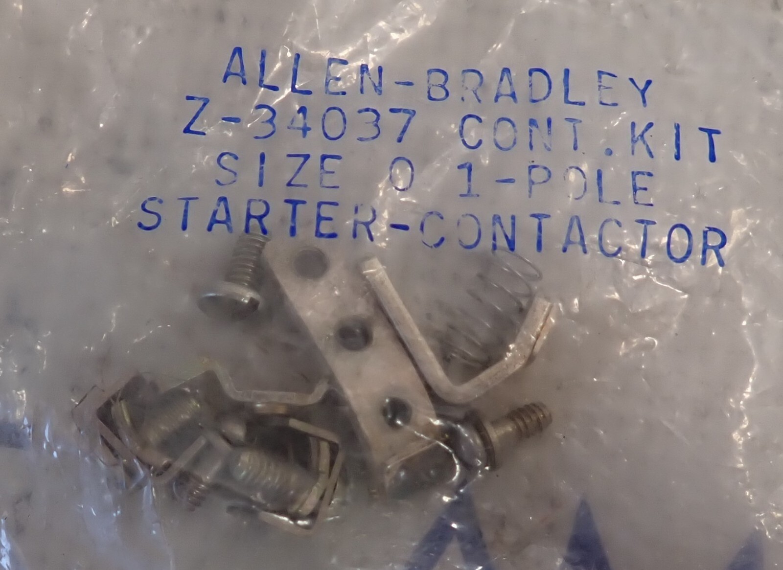 NEW Allen Bradley Contact Kit Z-34037 Size 0 or 20A 1 Pole Contactor/Starter