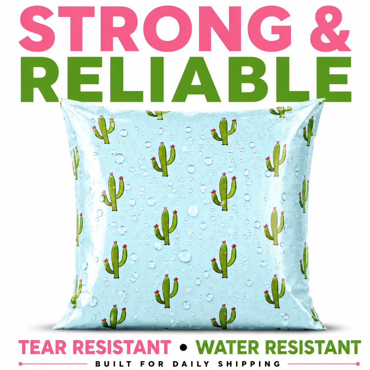 Cactus Poly Mailers 6×9 Self Seal Designer Boutique Shipping Bags Envelopes