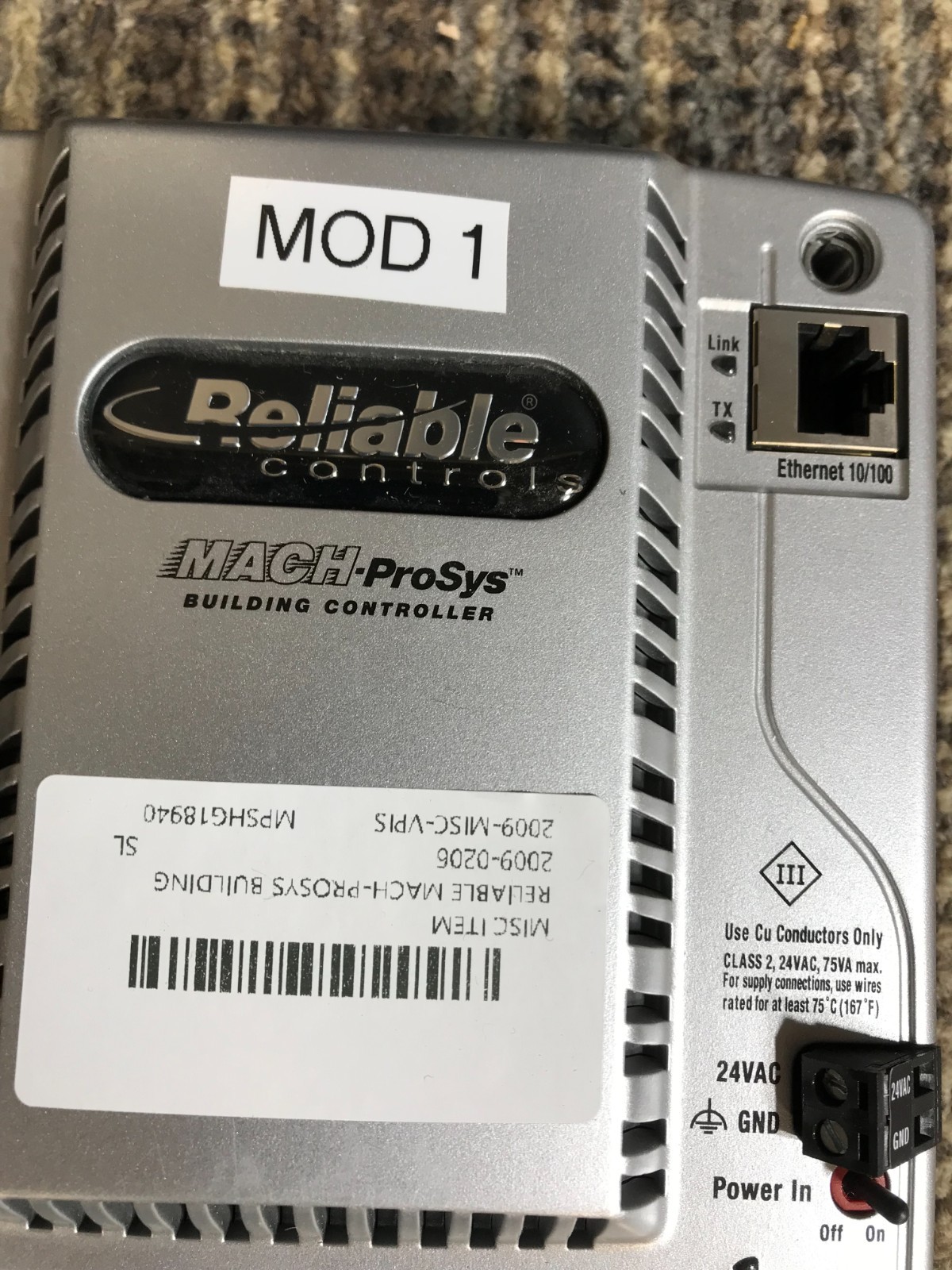 Reliable Controls Mach-ProSys MP-S-H BACnet Building Controller w/ universal out