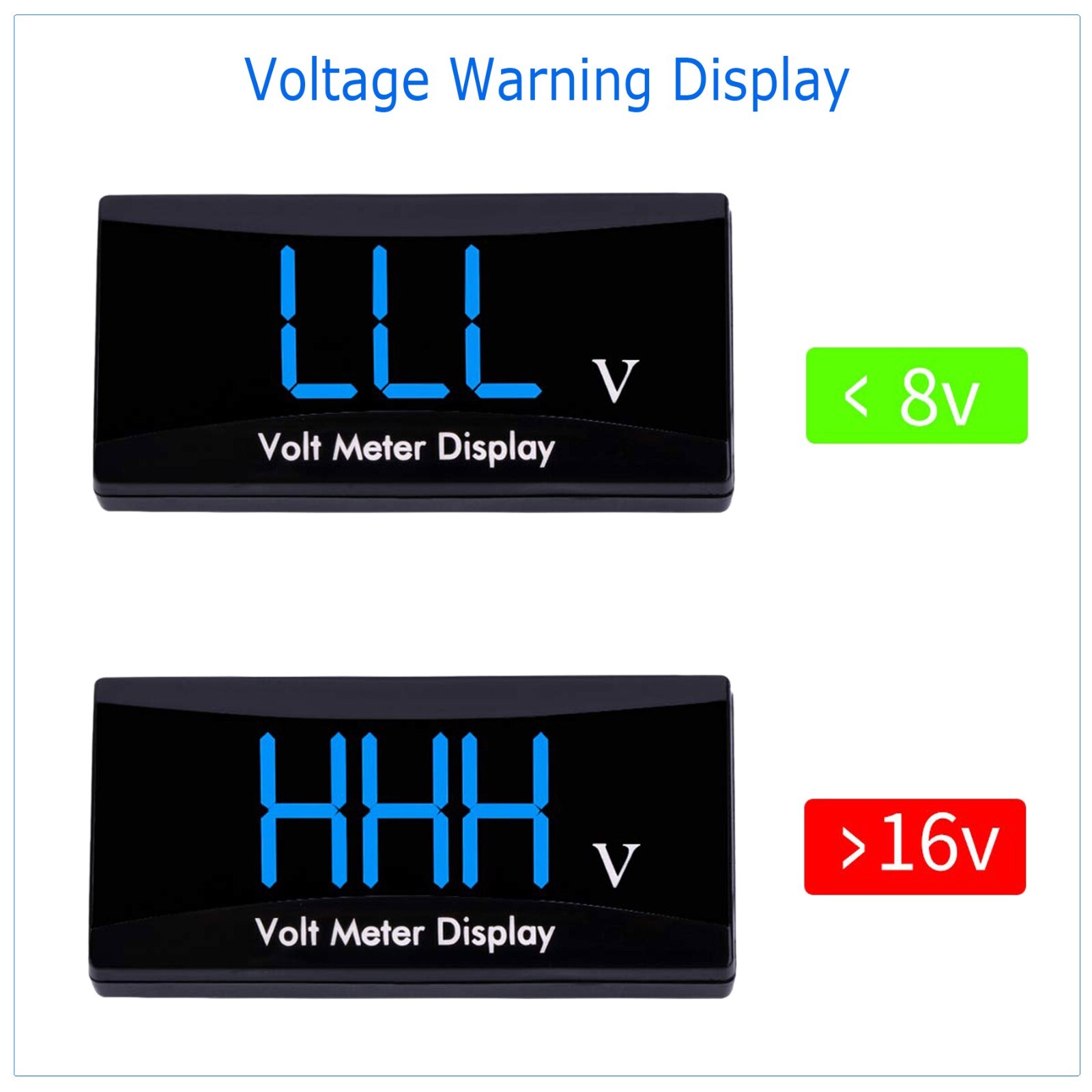 12V Digital LED Display Voltmeter Voltage Gauge Panel Meter Car Motorcycle