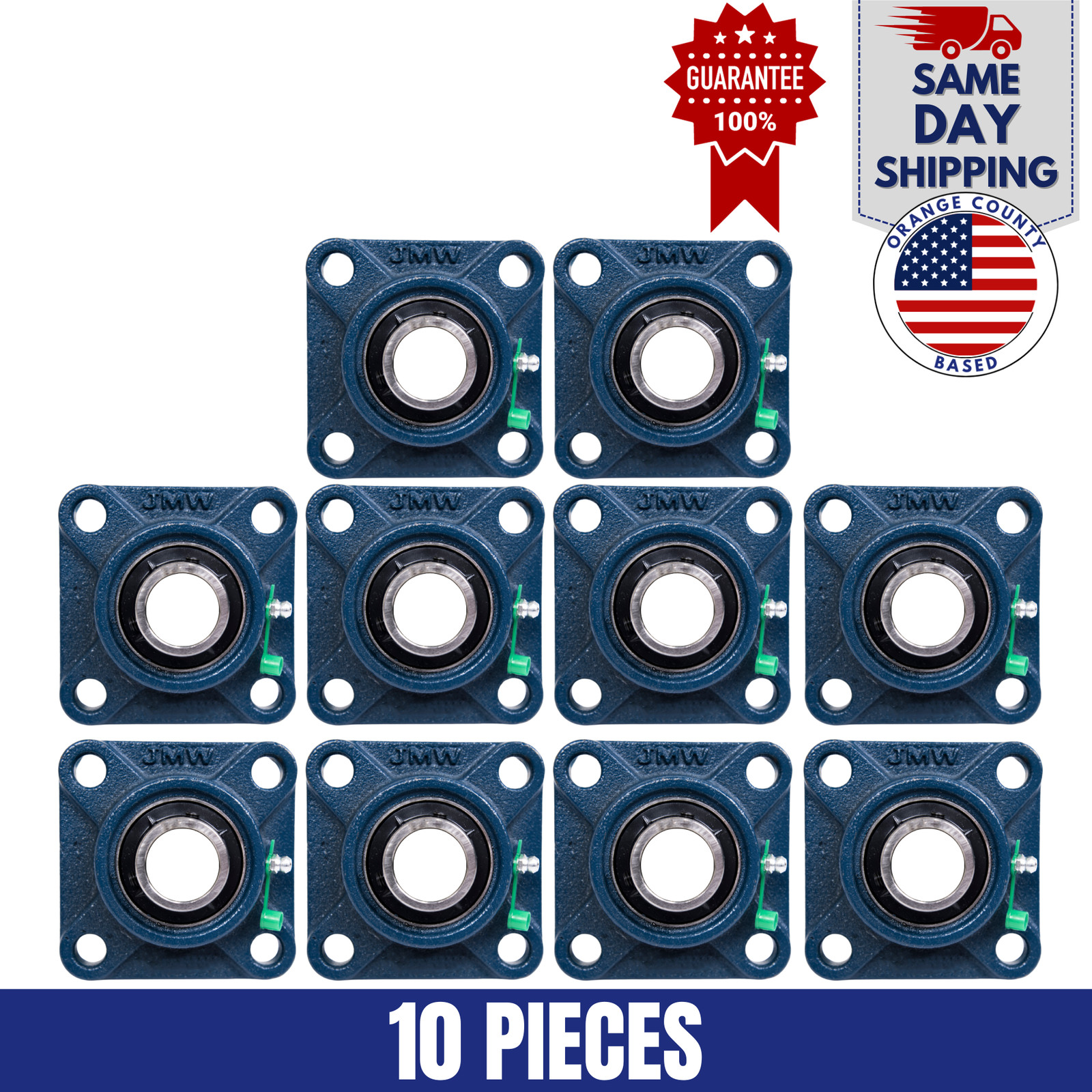 UCF205-16 Pillow Block Flange Bearing 1″ Bore 4 Bolt Solid Base (10PCS)