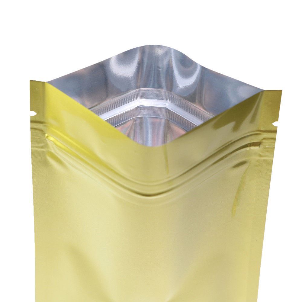 Multi-Size Both Sided Colored Glossy Mylar Foil Zipper Seal Bag Wholesale Z01
