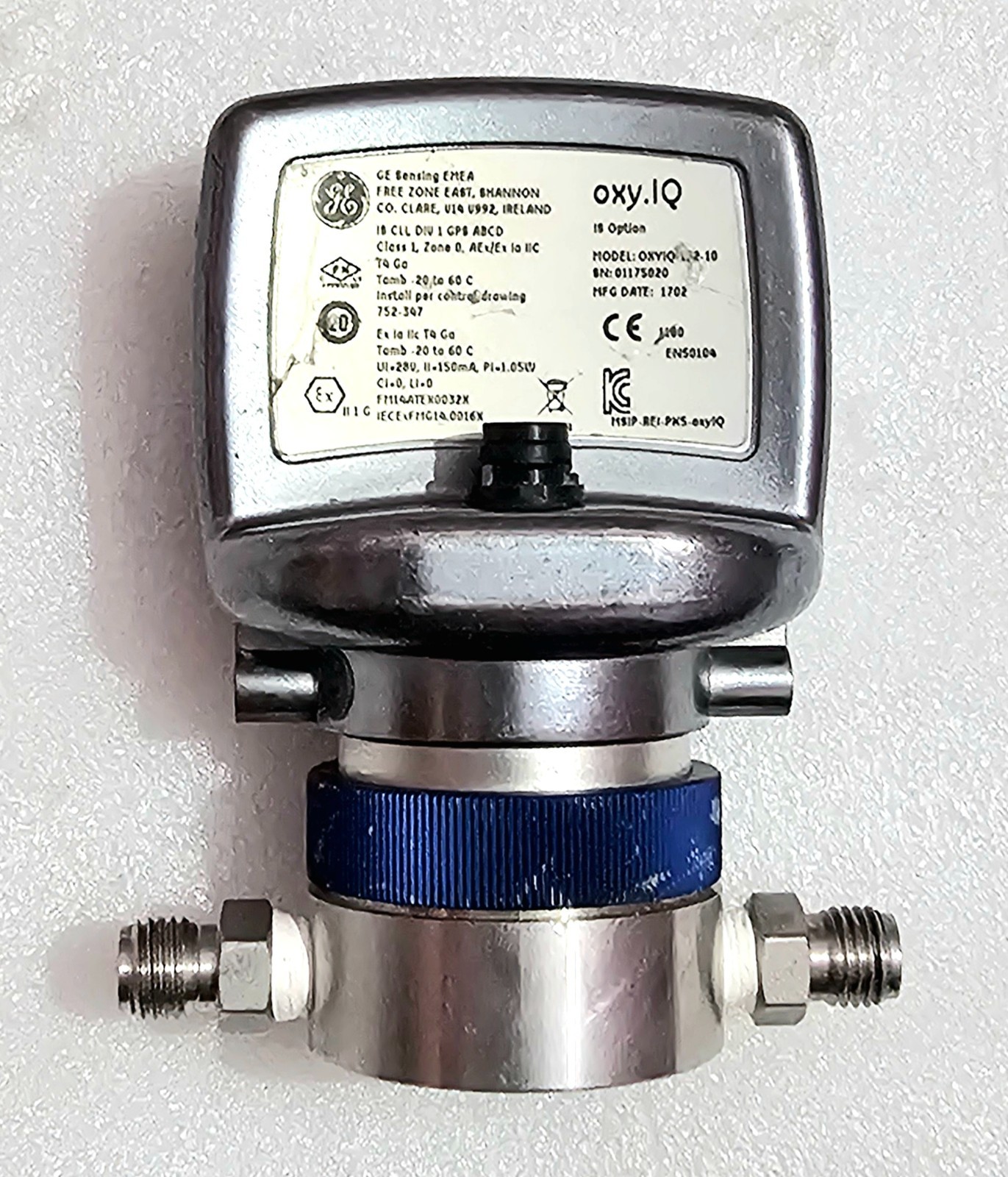 GE GENERAL ELECTRIC PANAMETRICS MODEL OXY.IQ -132-10 DIGITAL OXYGEN TRANSMITTER