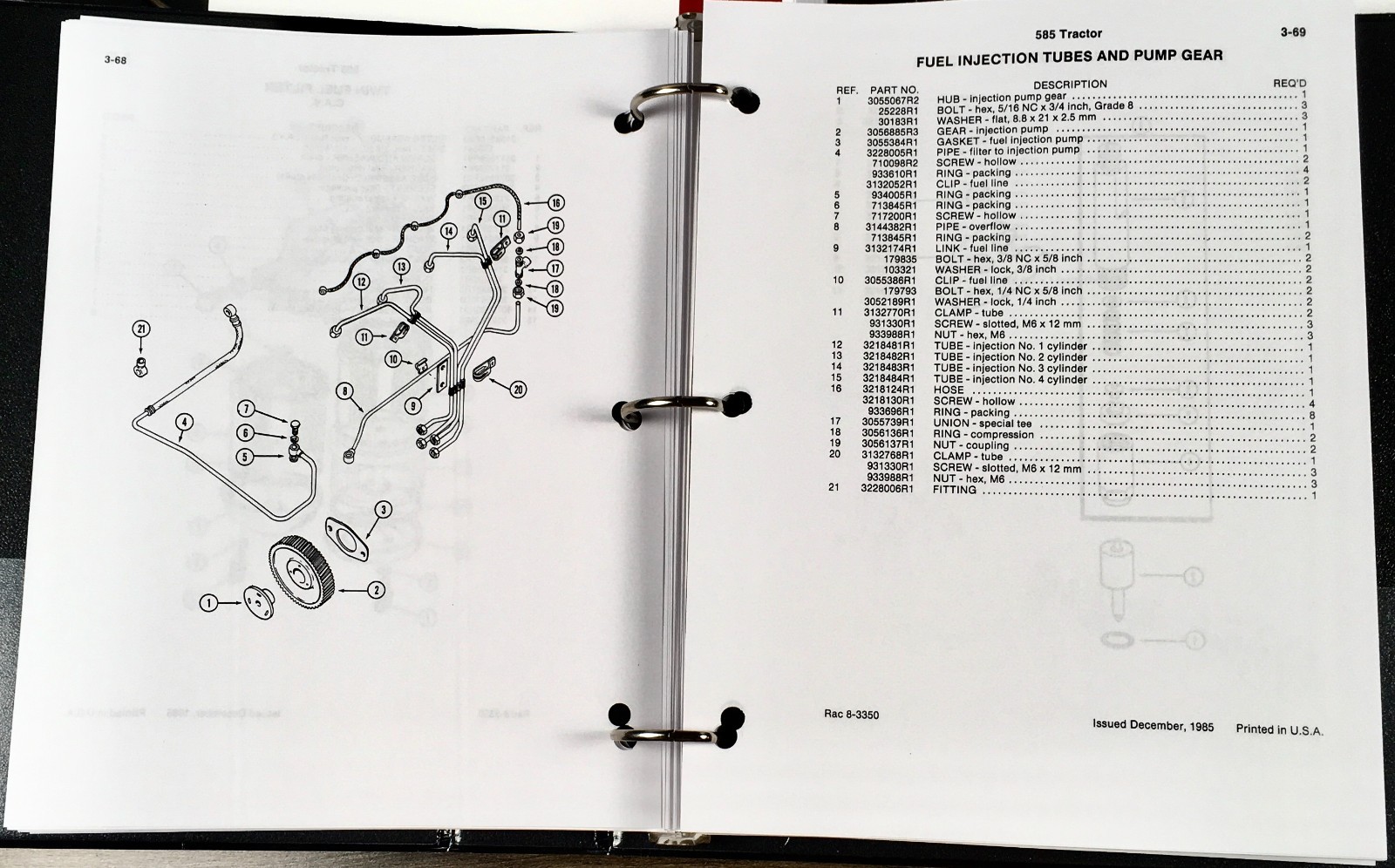 Case IH 585 Tractor Service Manual Parts Catalog Repair Shop Set Workshop Book