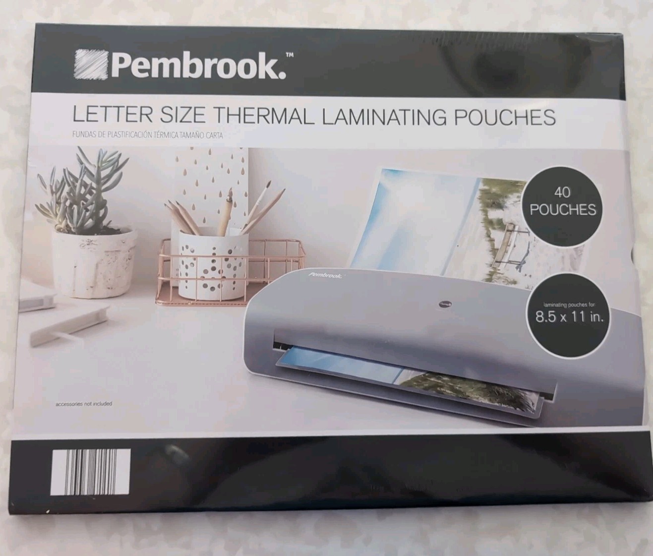 Letter Size Thermal Laminating Pouches new sealed 40 ct