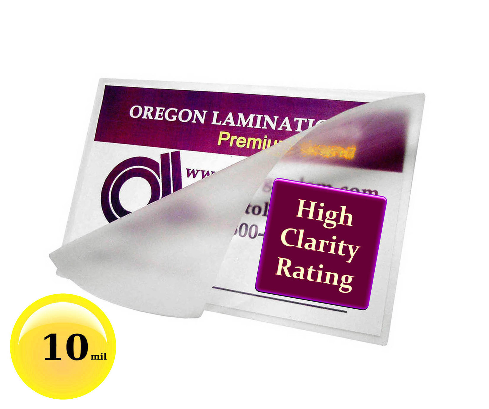 500/pack 10 Mil School ID Cards Hot Laminating Pouches 2-1/2 x 3-5/8 Clear