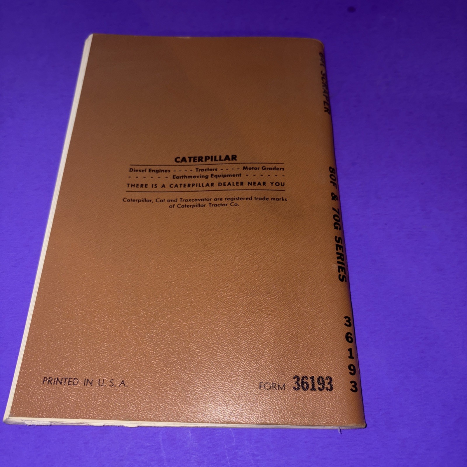 Caterpillar 641 Hydraulic Scraper Parts Boom Form 36193