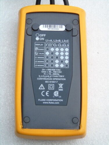 FLUKE 9040 PHASE ROTATION INDICATOR CONTINUOUS OPERATION