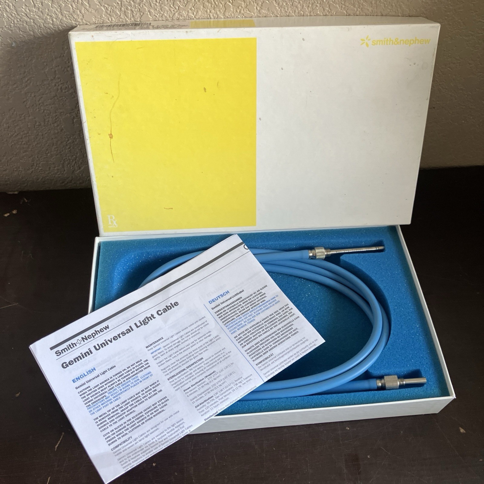 Dyonics Fiber Optic Cable Smith & Nephew 2985 Universal Cable 4.0mm x 8 feet