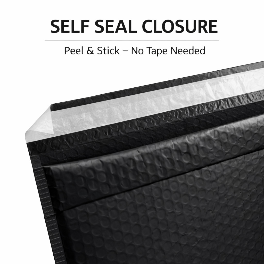 #2 8.5×12 Black Poly Bubble Mailers Padded Envelopes Self Seal Shipping Bags