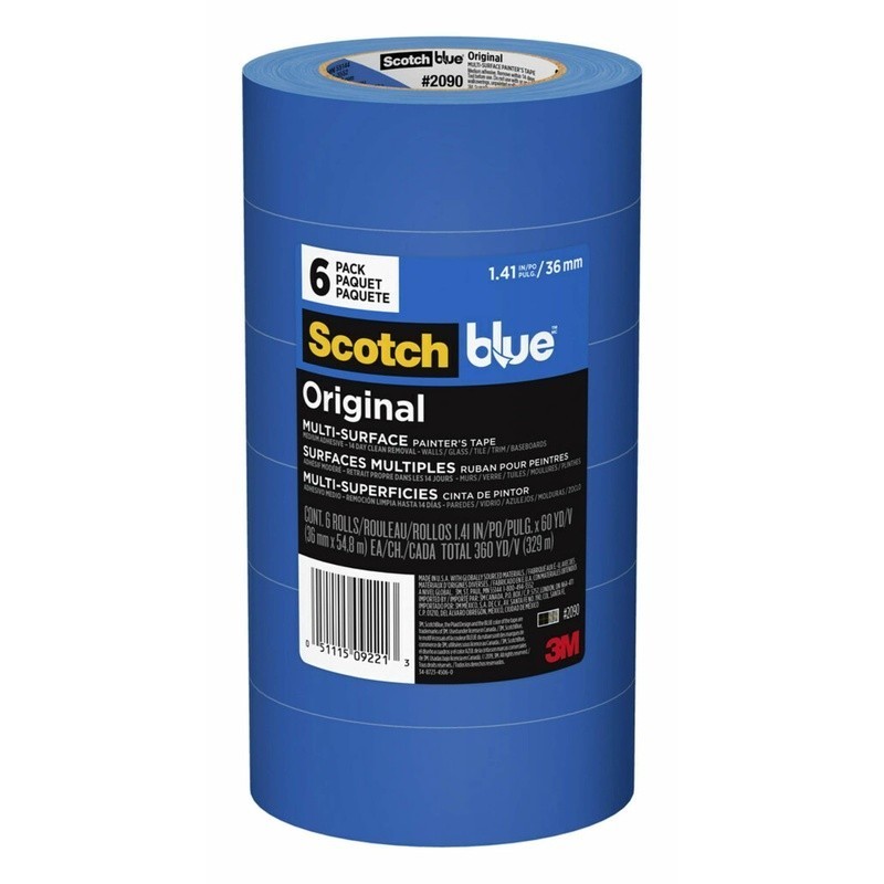 Original Painter’s Tape Multi-Surface Masking Tape Clean Removal 14 Days 6 Rolls