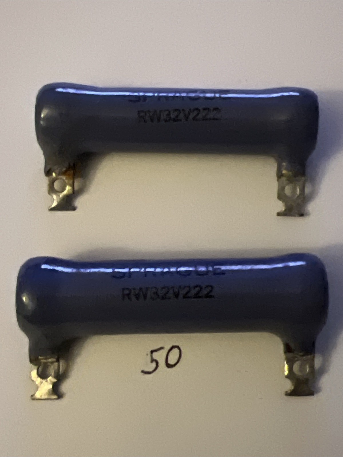 2200 ohm 20W 5% Wirewound Power Resistor Ceramic By Sprague New Quantity Of 2