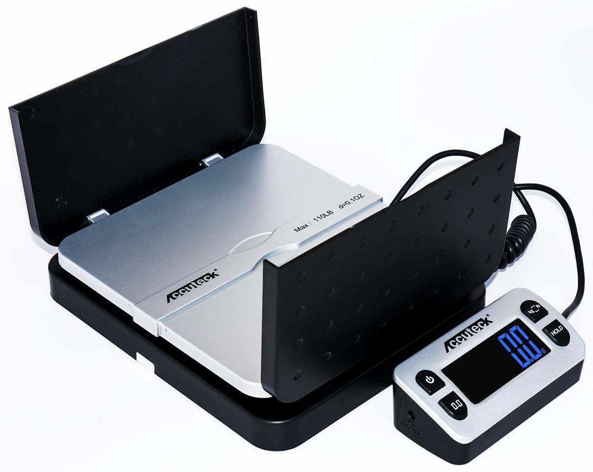 Shippro 110Lbs X 0.1 Oz. Digital Shipping Postal Scale, Black (W-8580-110-Black)