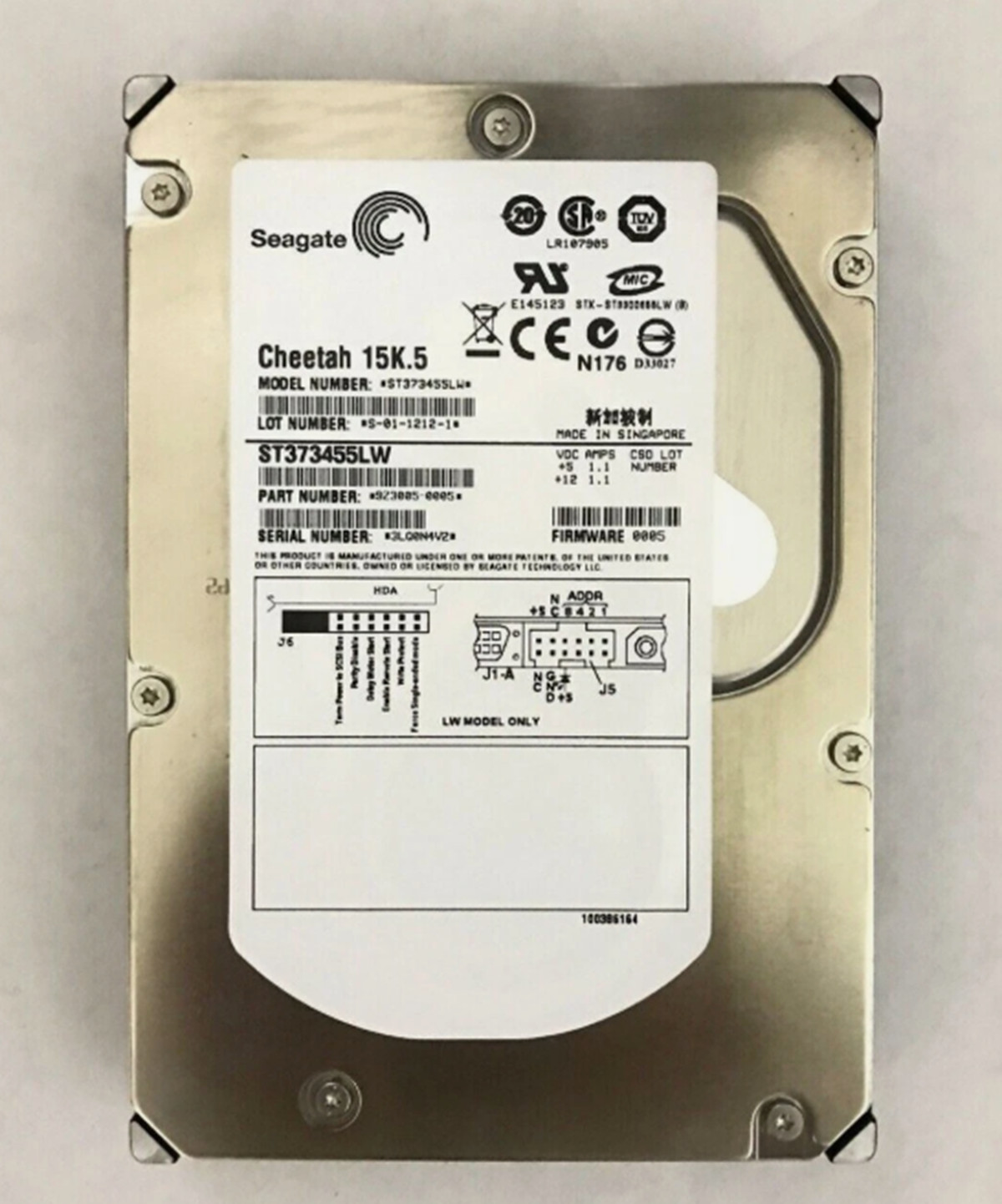 New SEAGATE ST373455LW Internal SCSI Hard Drive 15K.5 73.4GB 15000RPM