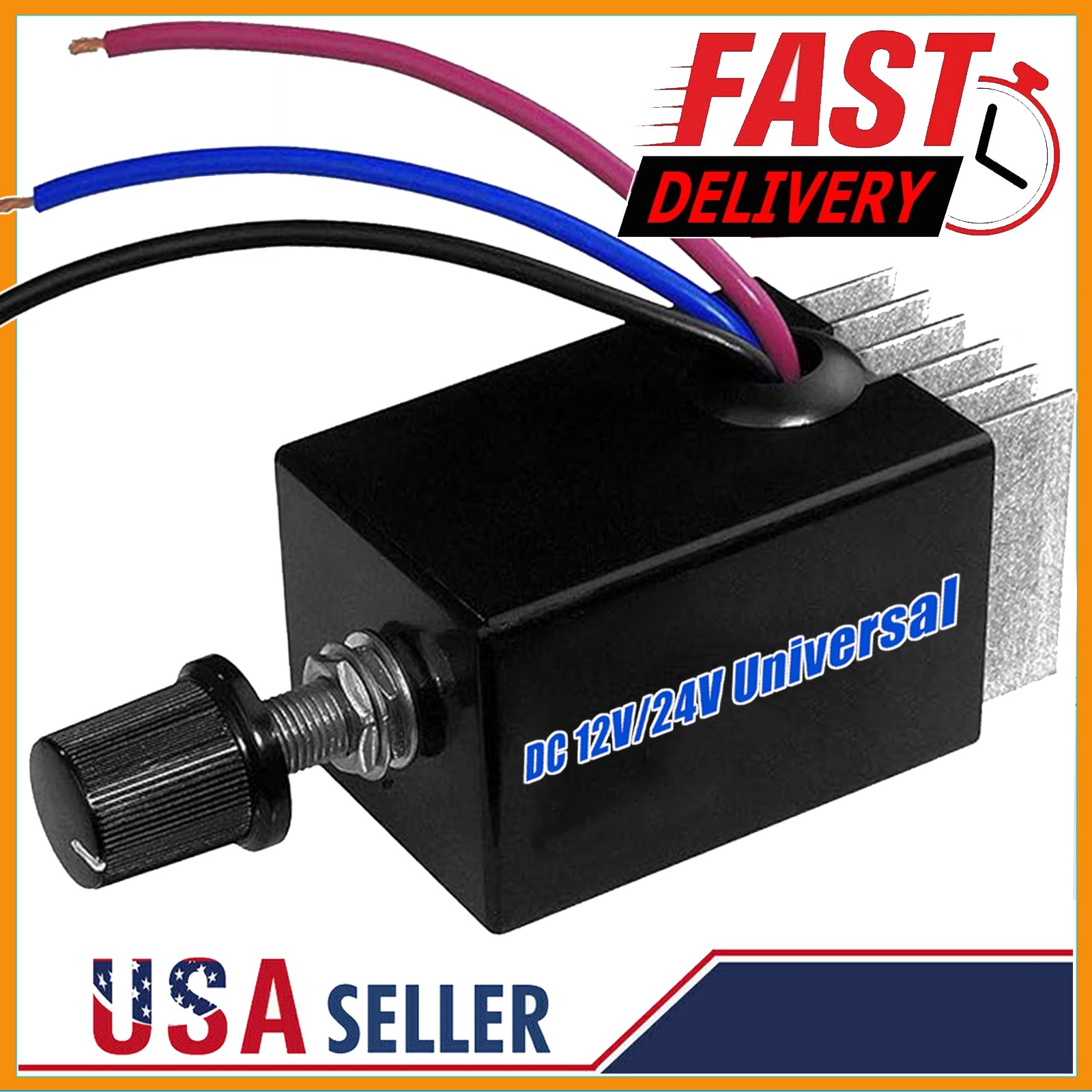 DC 12V 24V Motor Speed Controller Switch Fan Heater Control Defroster Car Truck