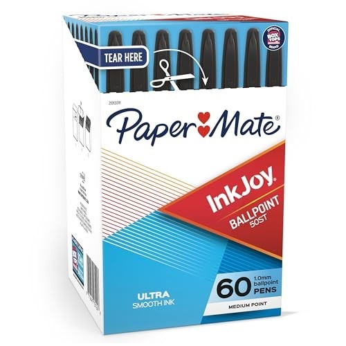 InkJoy 50ST Ballpoint Pens, Medium Point (1.0mm), Black, 60 Count