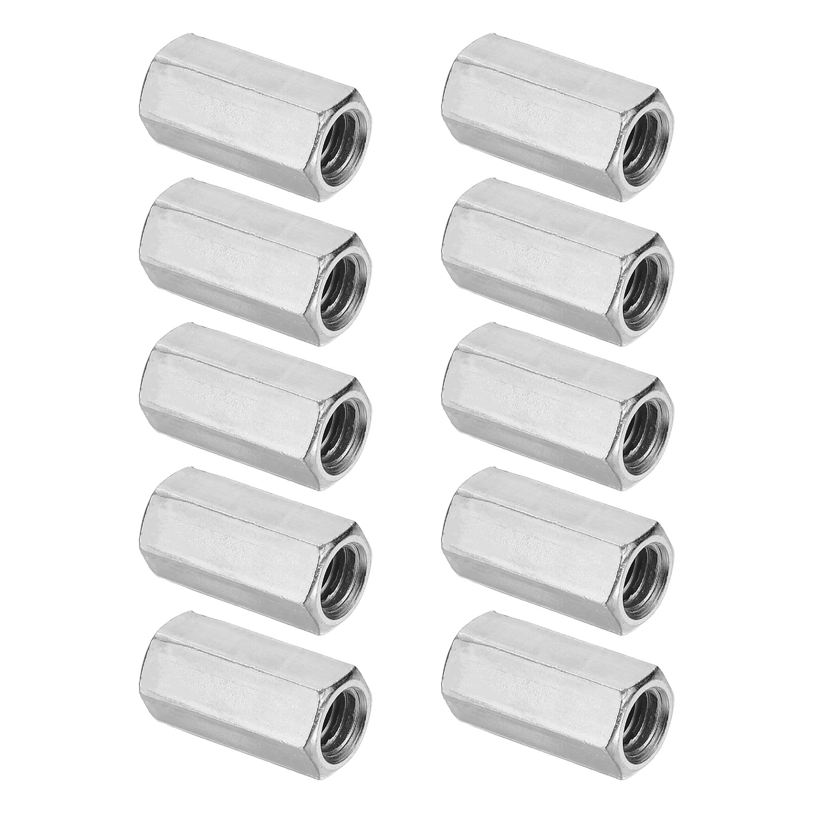 10Pcs 3/8″-16 UNC Hex Coupling Nuts 1.13″ Long Fully Threaded Rod Coupling Nut