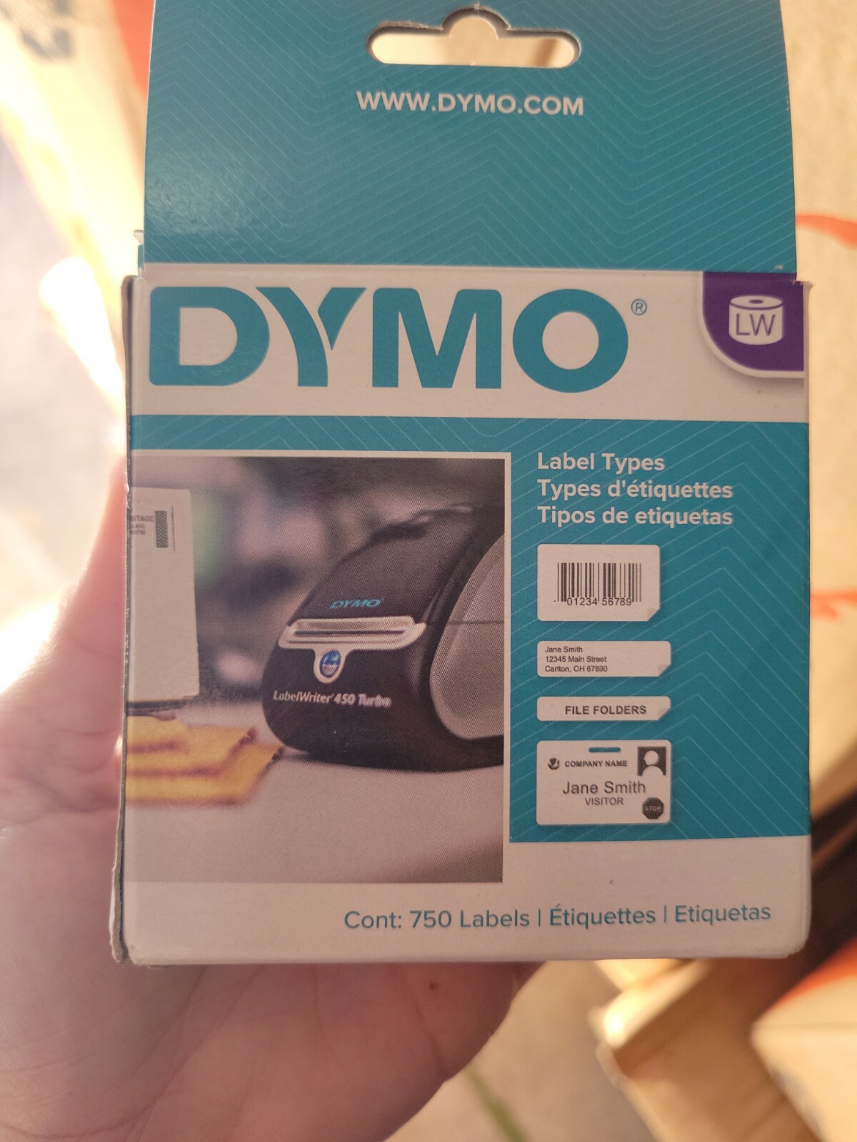Dymo White Label – 1″ X 1 Roll, 750 Multipurpose (30332)