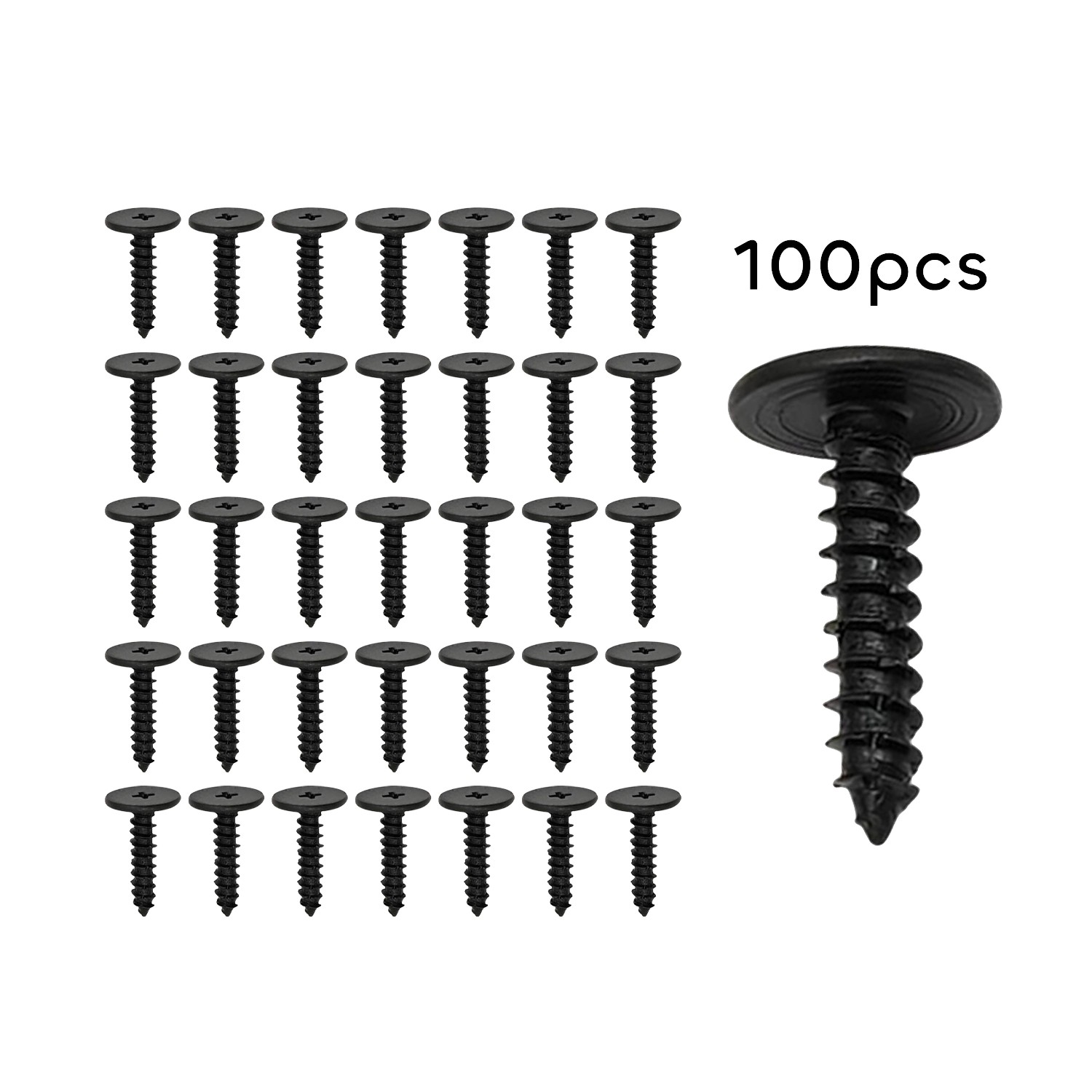 New 100Pcs Flat Head Tapping Screw for Honda Clarity Electric 2017 2018 2019