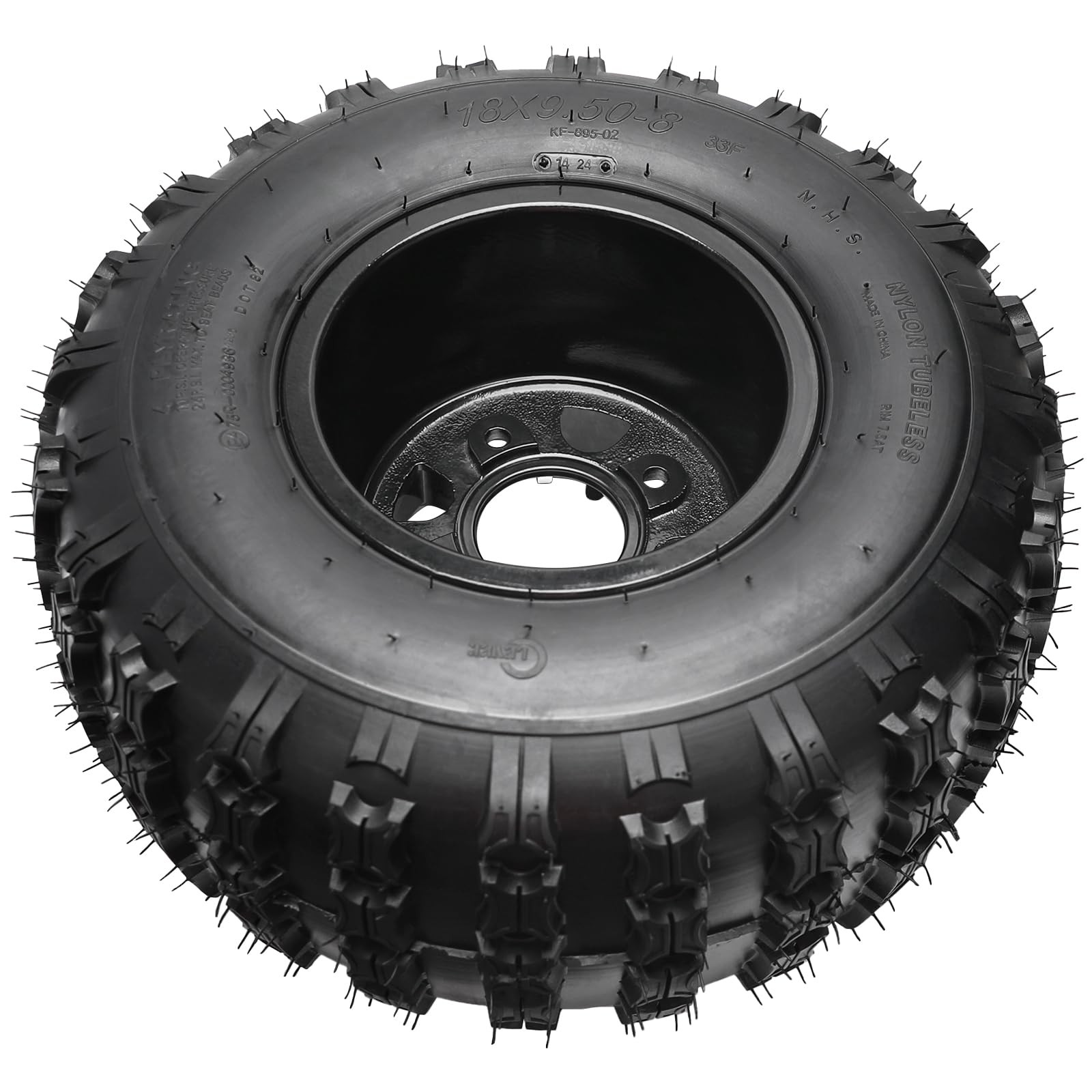 18×9.5-8 Tire Rim Set ATV UTV GoKart Quad MiniBike LawnMower 4 PLY 8″ 4x110mm(2)
