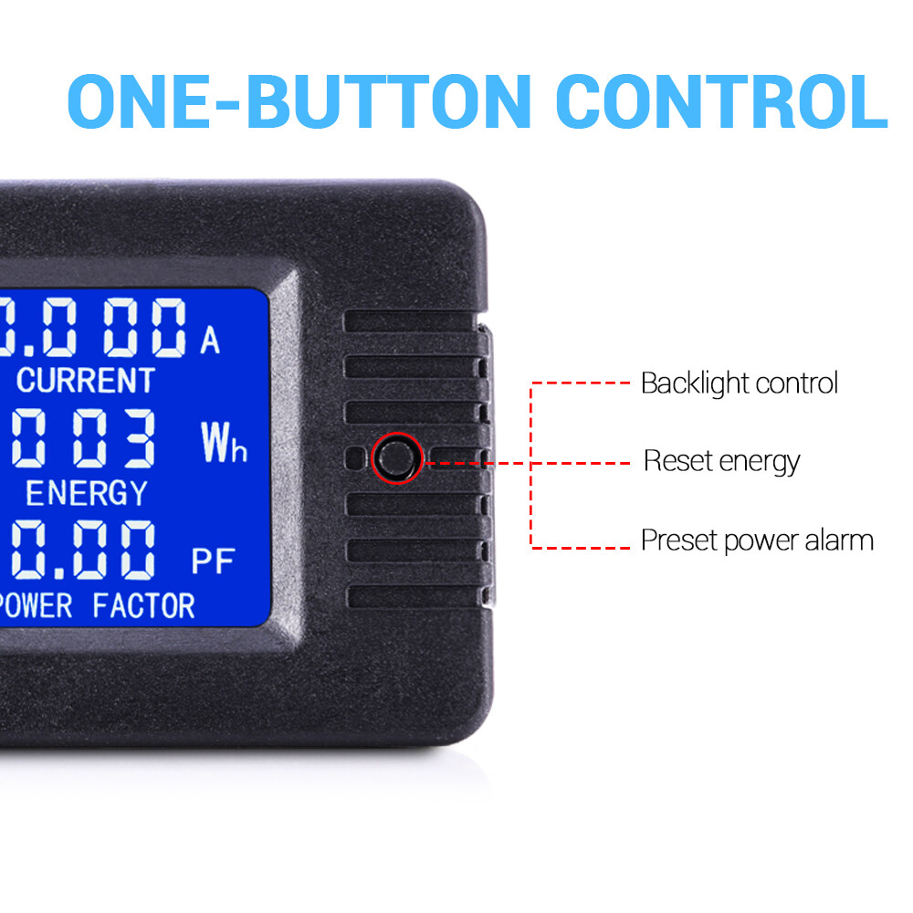 1X AC Digital Multimeter Ammeter Voltmeter LCD Display 80-260V 100A Energy Power