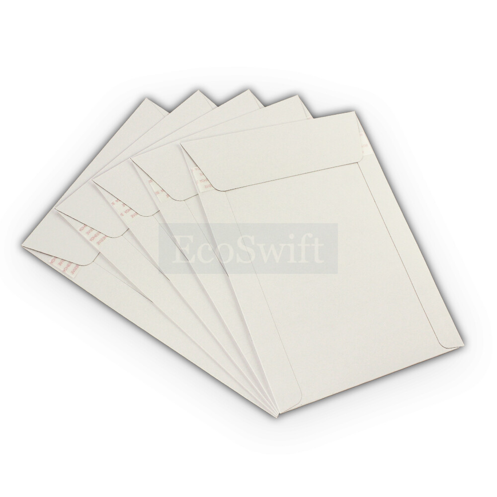 500 – 7 x 9 EcoSwift White CD/DVD Photo Flats Cardboard Envelope Mailer Mailers