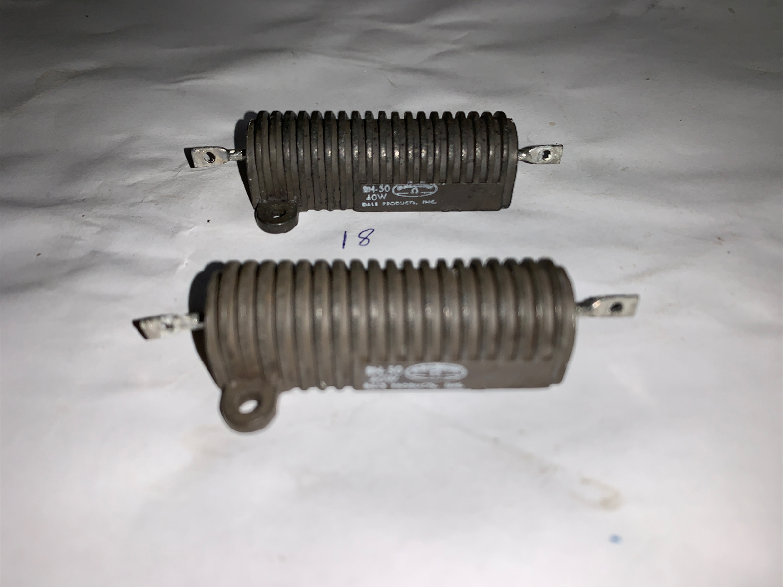 Dale wire wound 900 Ohm 40 Watt Black Resisters Quantity Of (2) *NEW*
