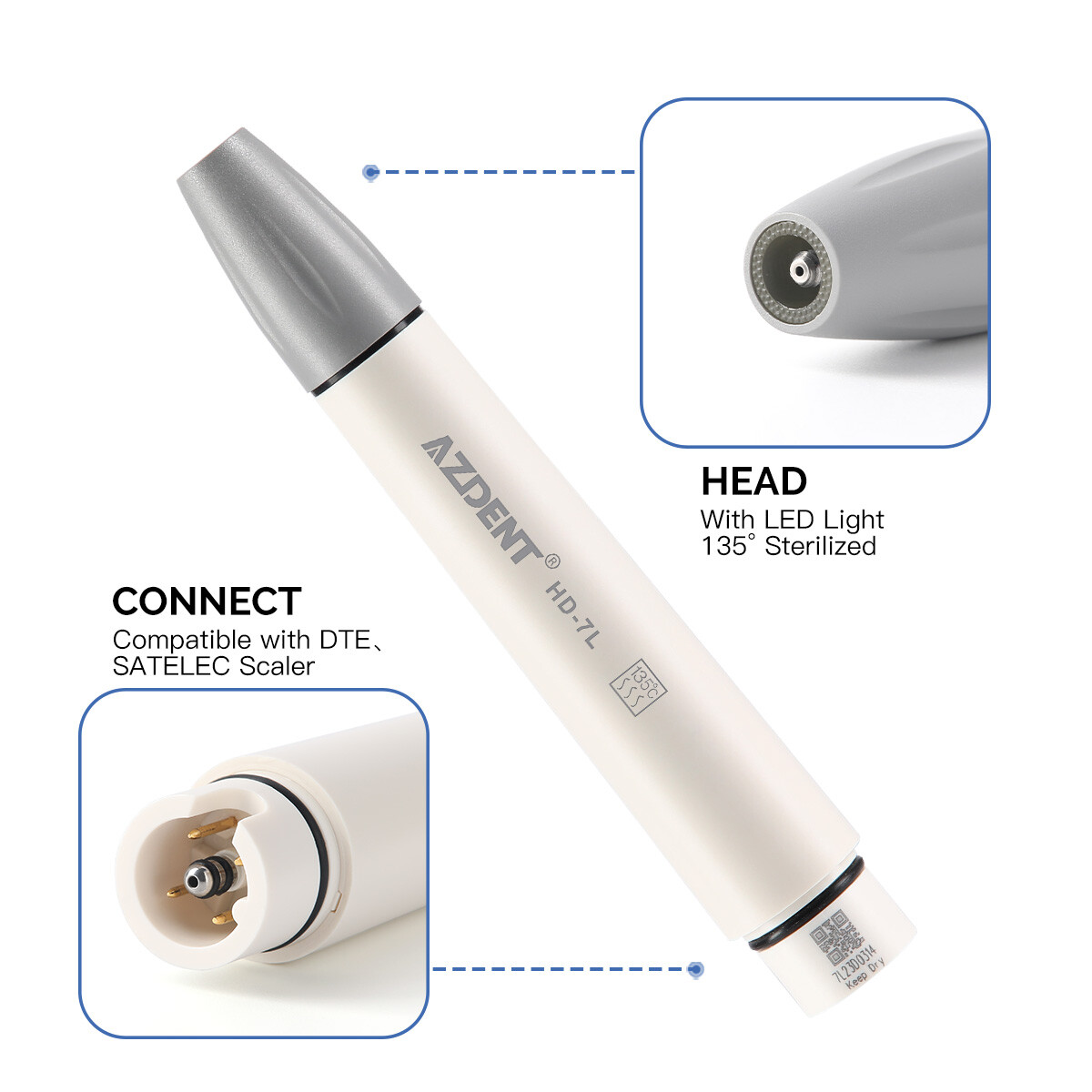 Dental Ultrasonic Piezo Scaler Handpiece HD-7L HW-5L HW-3H / Wrench for EMS DTE