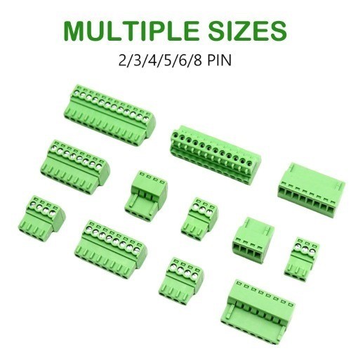 10 PCS 5 Pin 2.54mm Pitch Screw Terminal Block Connector 26 18 AWG Pluggable